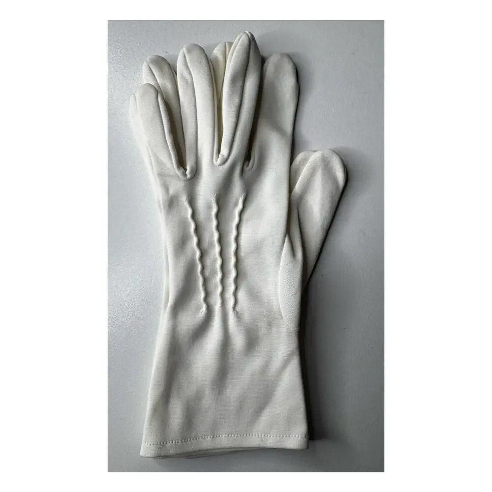 Vintage 1950s 60s Ladies Dress Gloves 3 Pair Lot Blue, Ivory White Small